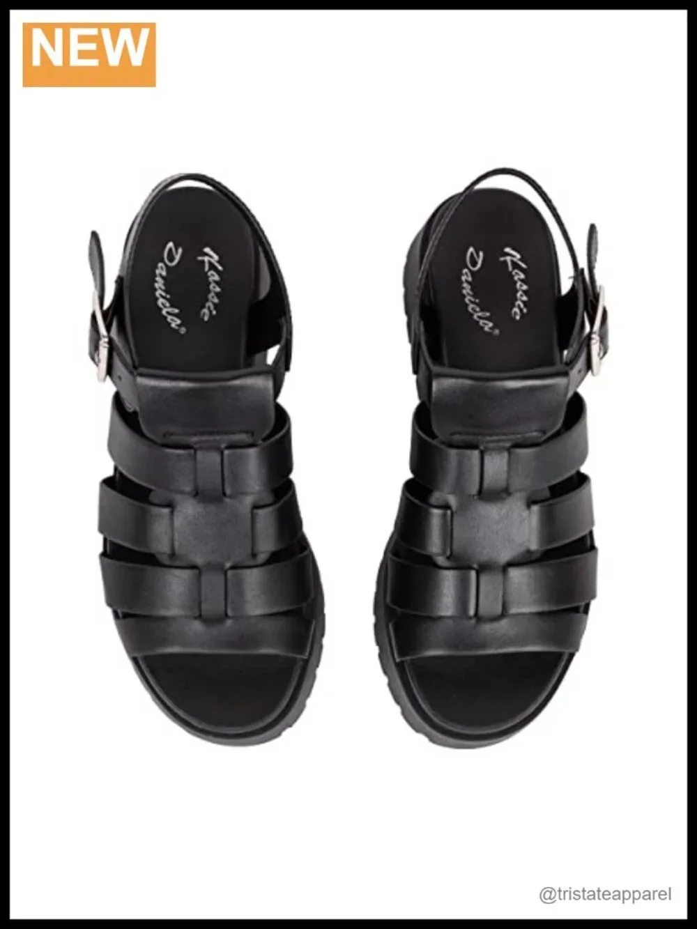 Women's Fisherman Platform Sandal PU Ankle Strap Gladiator